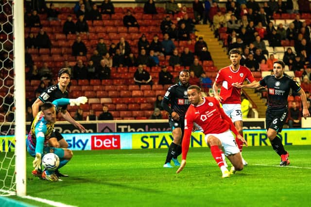 DECISIVE: Barnsley recorded a 2-0 win over Bristol City at Oakwell on Tuesday night. Picture: Bruce Rollinson.