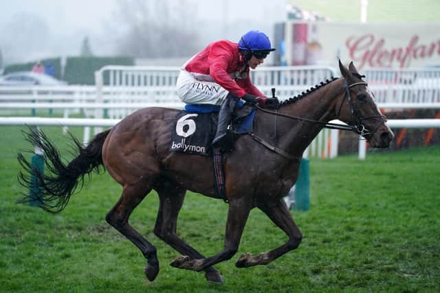 Sir Gerhard ridden by Paul Townend on their way to winning the Ballymore Novices' Hurdle during day two of the Cheltenham Festival at Cheltenham Racecourse.