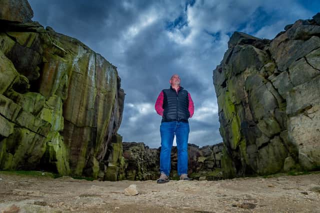 Pictured At one of Yorkshire's popular landmarks The Cow & Calf at Ilkley, Tim Barber Owner of Real Yorkshire Tours. Image: James Hardisty