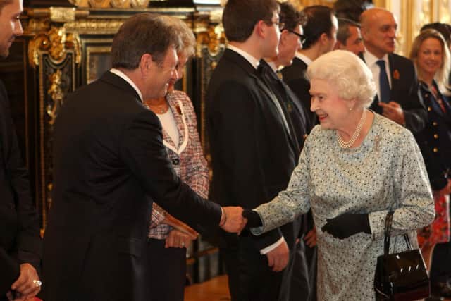 Alan Titchmarsh meeting the Queen. Picture: Steve Parsons/PA.