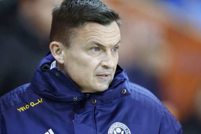 Sheffield United manager Paul Heckingbottom, pictured on the touchline at Blackpool. Picture: PA.