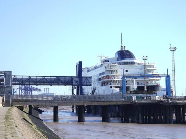 The P&O ferry Pride of Hull in the Port of Hull, East Yorkshire, yesterday. Picture: Danny Lawson/PA Wire
