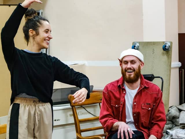 Rehearsals for Jane Eyre at the Stephen Joseph Theatre - Eleanor Sutton (left) and Sam Jenkins-Shaw. Picture: Tony Bartholomew