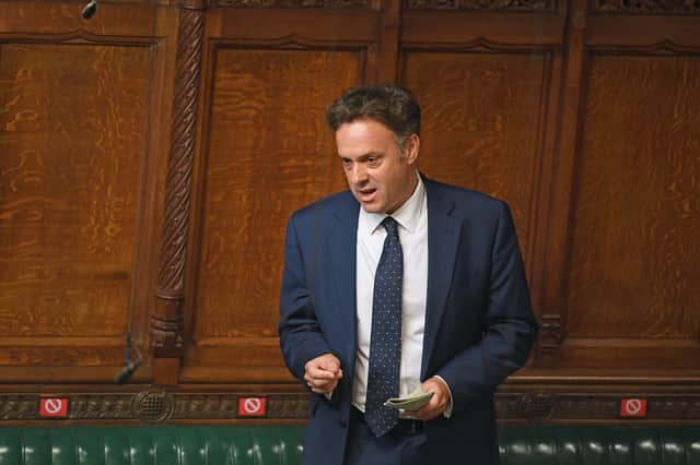 Handout photo issued by UK Parliament of Conservative MP Julian Sturdy speaking in the House of Commons in 2020