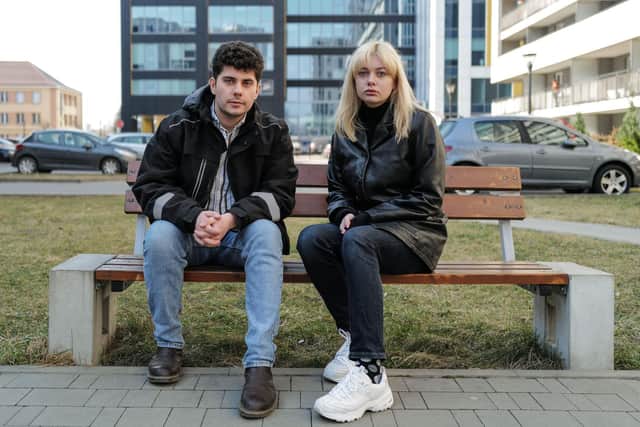 Volodymyr Chapman, 27 doing a PHD in Leeds met Cousin Yulia Volonnikovg, 24 a call centre worker from Eastern in Kyiv Ukraine, at the Polish Border. They are now trying to get a UK Visa from the application Centre in Rzeszow, Poland.