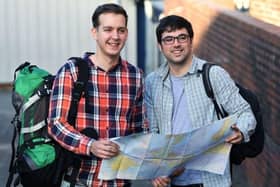 Kevin Cabra Netherton, 30, wants to assist with visa applications and transport for the Homes for Ukraine scheme at the border with a view to matching refugees with his brother and friends who are volunteering their rooms.
Pictured with his brother Phil.