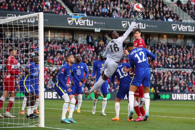 Edouard Mendy of Chelsea punches the ball clear against Middlesbrough. (Picture: Marc Atkins/Getty Images)