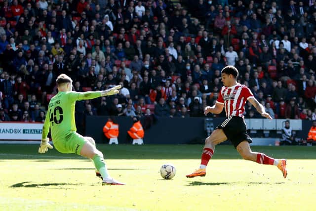 KEY MAN: Morgan Gibbs-White scored Sheffield United's second goal in their win over Barnsley. Picture: Will Matthews/PA Wire.