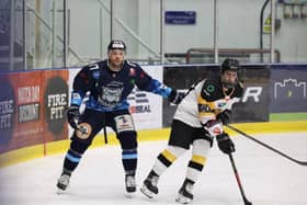 Jason Hewitt scored two goals and four assists for Sheffield Steeldogs in games against Milton Keynes Lightning and Peterborough Phantoms Picture: Peter Best/Steeldogs.