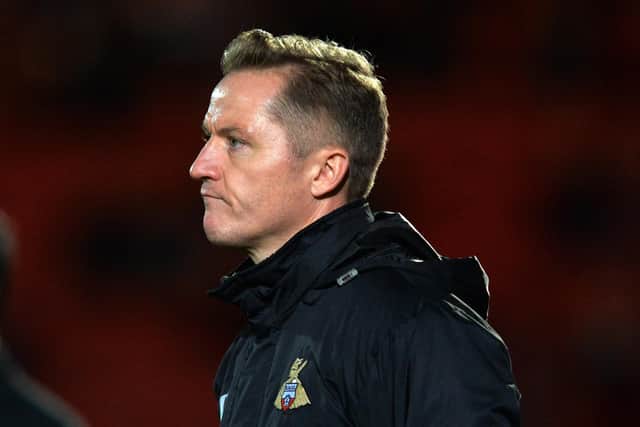 Doncaster Rovers boss Gary McSheffrey felt his side missed an opportunity to pick up three points at Fleetwood on Saturday. Picture: Bruce Rollinson.