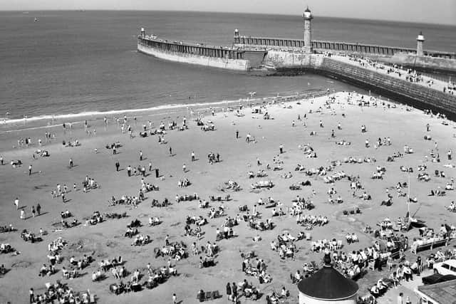 Whitby harbour on a spring bank holiday. Pictures by John Tindale, courtesy of the Whitby Museum.