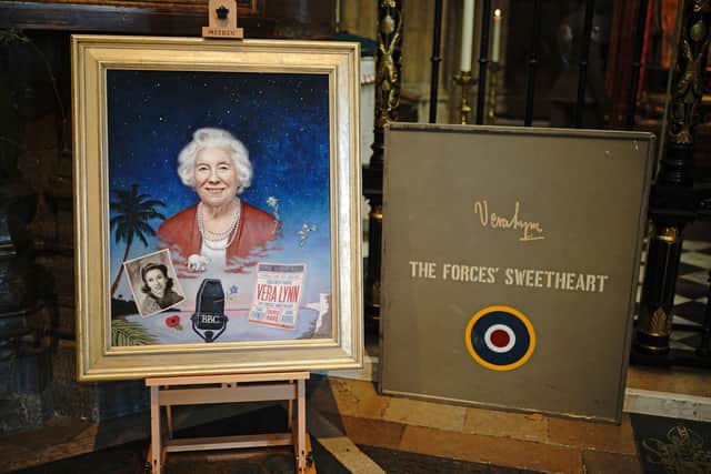 A photo of Dame Vera Lynn ahead of the service of thanksgiving for the Forces' sweetheart at Westminster Abbey in London. The singer and entertainer lifted people's spirits during the Second World War with songs including We'll Meet Again and The White Cliffs Of Dover. She died in June 2020, aged 103. (Photo: Yui Mok/PA Wire)