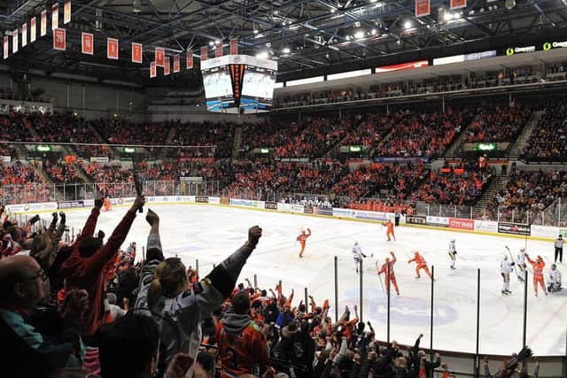 Utilita Arena - packed with Sheffield Steelers' fans for at least eight more years. Picture: Dean Woolley/Steelers Media.