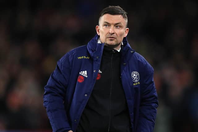 DOWN ON NUMBERS: Sheffield United manager Paul Heckingbottom only has two defenders available. Picture: Getty Images.