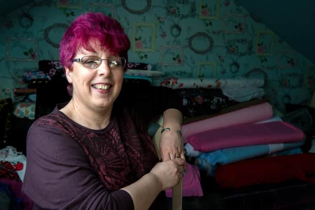 Helinka Carr makes stoma lingerie from her home in Leeds.