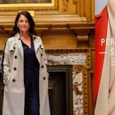 Michaela Short wears John Lewis at The Mansion House in York. Picture: Olivia Brabbs.