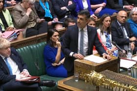 Rishi Sunak delivering his Spring Statement in Parliament.