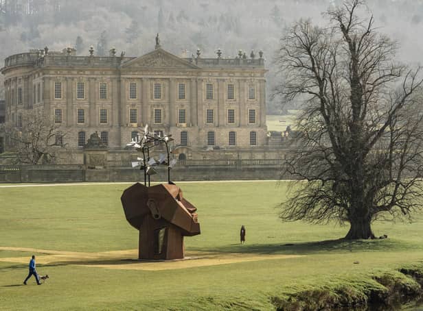The Flybrary by artist Christina Sporrong, at the UK debut of the Radical Horizons: The Art of Burning Man, large scale artworks at Chatsworth House, Bakewell in Derbyshire. Danny Lawson/PA Wire