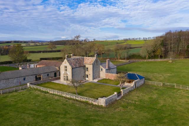 The newly-renovated farmhouse is now a large holiday let