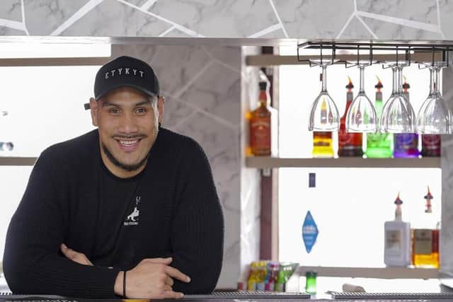 Featherstone Rovers player Jesse Sene-Lefao who has taken over the Nevison Leap pub in Pontefract.