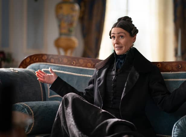 Suranne Jones as Anne Lister, dressed in all black in a Gentleman Jack series 2 first look image. The award-winning TV show, created by Sally Wainwright, is returning for another eight episodes. BBC/Lookout Point/HBO/Aimee Spinks/PA Wire