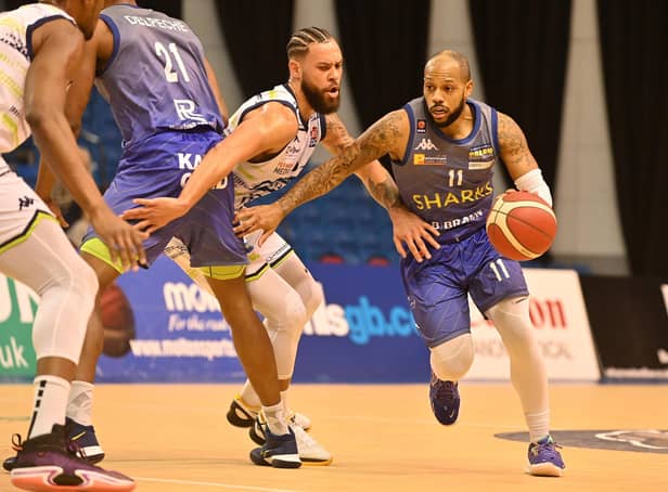 Rodney Glasgow Jnr of Sheffield Sharks in action against Cheshire Phoenix at Ponds Forge (Picture: Bruce Rollinson)