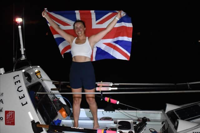 Leaving Tenerife on February 11 on the Trade Winds I route, Tori Evans rowed 2,559 nautical miles in 40 days and 19 hours to complete the fastest ever female solo row across the Atlantic  Picture: Sea Change Sport