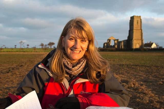 Time Team's Carenza Lewis, who will review finds