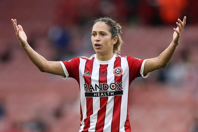 Courtney Sweetman-Kirk of Sheffield United believes the FA Women's Championship is getting stronger (Photo by George Wood - The FA/The FA via Getty Images)