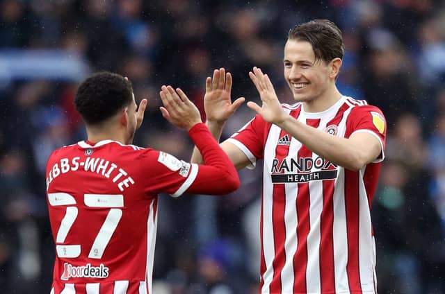 HIGHLY-RATED: Morgan Gibbs-White, left, and Sander Berge, right, are both amongst the highest-rated Championship players by Football Manager.
