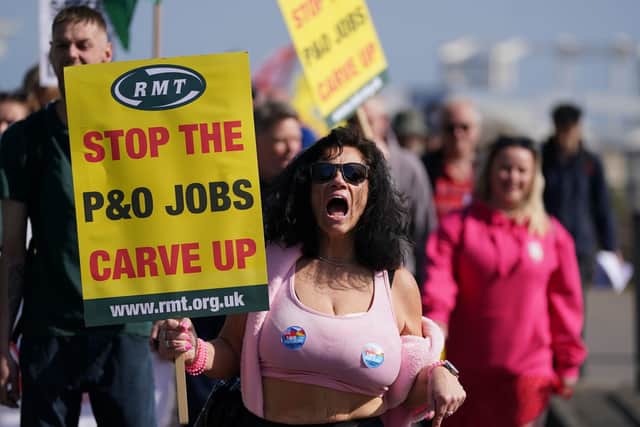 Another round of protests took place over the weekend after P&O Ferries sacked 800 staff and tried to replace them with agency workers on as little as £1.82 an hour.