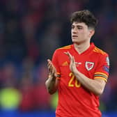 Daniel James of Wales applauds the fans following the World Cup qualifier against Austria. (Photo by Dan Mullan/Getty Images)