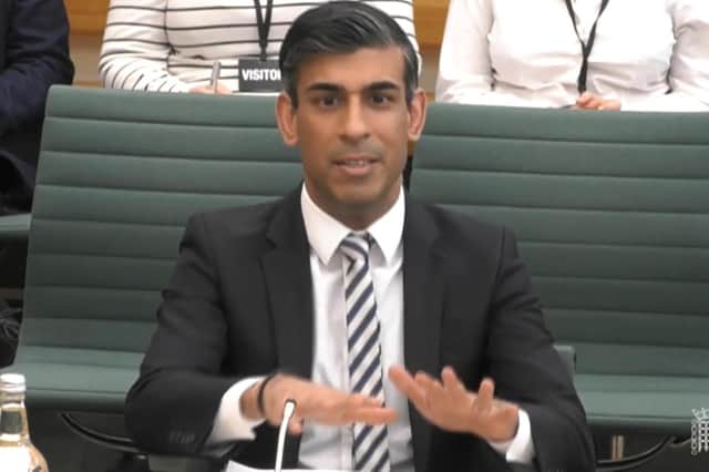 Chancellor of the Exchequer Rishi Sunak answering questions about the Spring Statement at the Treasury Committee in the House of Commons, London.