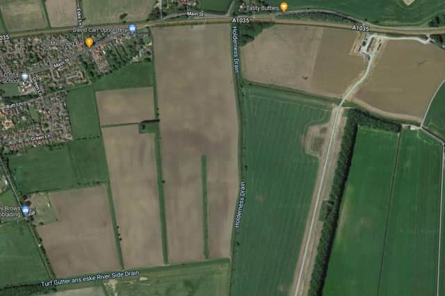 The solar farm is earmarked for land at Tickton  Credit: Google Earth