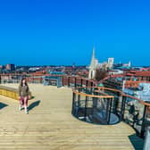 The new roof deck at Clifford's Tower gives incredible panoramic views of York