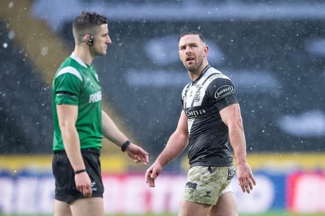 BAD START: Hull FC's Luke Gale is given a red card & sent off against St Helens Picture by Allan McKenzie/SWpix.com