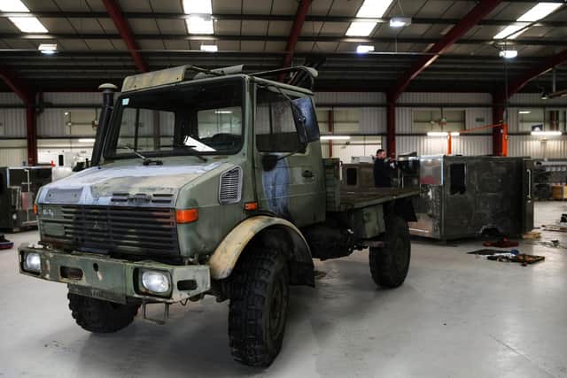 Former military vehicles are being transformed into the specialist ambulances. Picture: Jonathan Gawthorpe