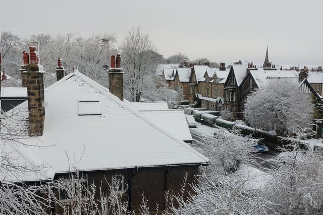 The snow-dusted roofs of Harrogate [Photo: Alex Thomson]