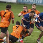 Doncaster Knights and Ealing Trailfinders - seen in action at Castle Park earlier this year - are both hopeful of making it to the Premiership Picture: Tony Johnson