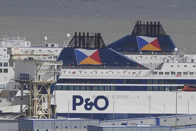 Two P&O ferries remain in the Port of Dover, Kent (PA)