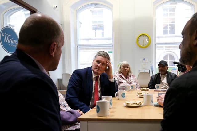 Keir Starmer spoke to residents in Dewsbury about the impact of the energy bill price rises.