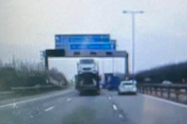 BCH Road Policing Unit tweeted out this image of the HGV overtaking in lane three
