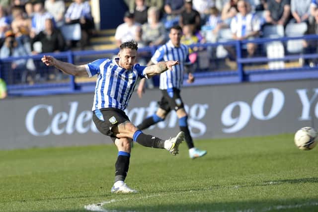 Sheffield Wednesday's Lee Gregory scores the second goal againt Cheltenham Town last weekend. Picture: Steve Ellis