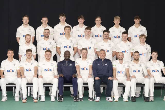 Yorkshire County Cricket Club team photo during a photocall at Headingley. Picture: PA.