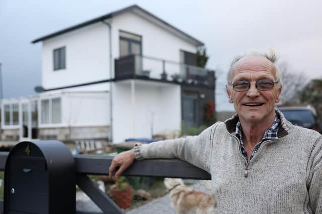 Mr Hughlock has so far failed to comply with the planning authority’s demand that he take down the balcony of a house he built in Serenity Hollow, Boosbeck.