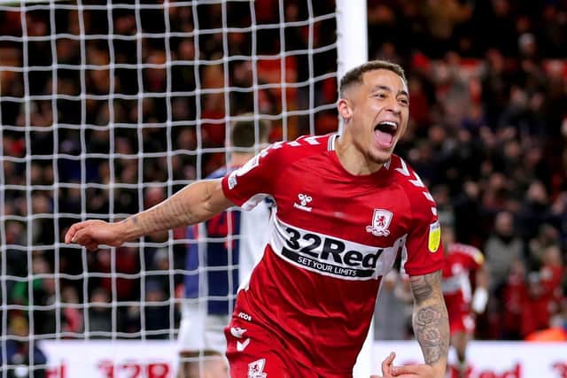 OPENER: Marcus Tavernier scored Boro's first goal at Peterborough. Picture: PA Wire.