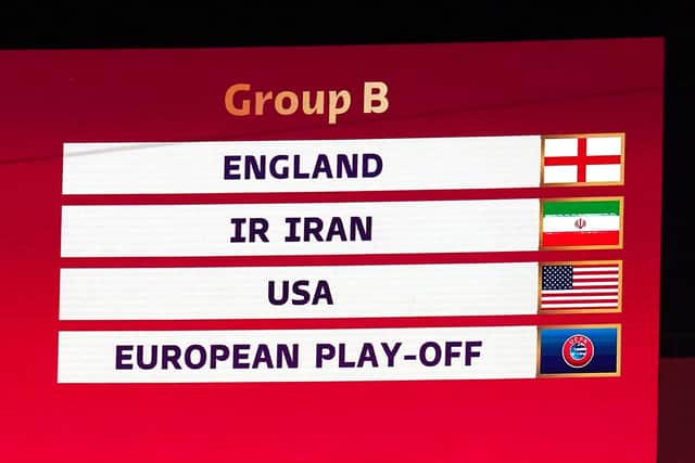 GROUP DRAW: England will face USA, IR Iran and one of Scotland, Wales or Ukraine at the 2022 Qatar World Cup. Picture: Nick Potts/PA Wire.