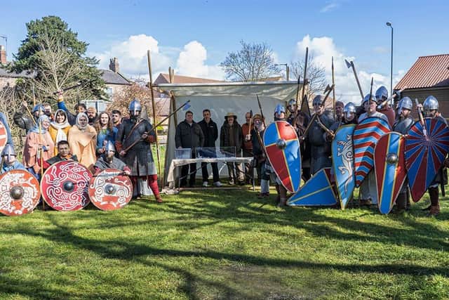 Viking and Anglo-Saxon Re-enactors at the finds launch day. Photo Liam Norman