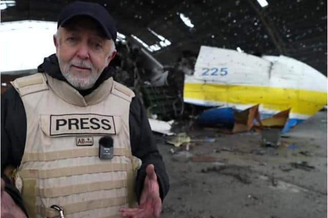 The BBC's Jeremy Bowen has confirmed the destruction of the Antonov 225 in Ukraine. (Photo: BBC)