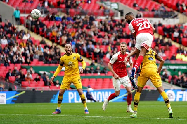 Rotherham United's Michael Ihiekwe scores their side's fourth goal (Picture: PA)